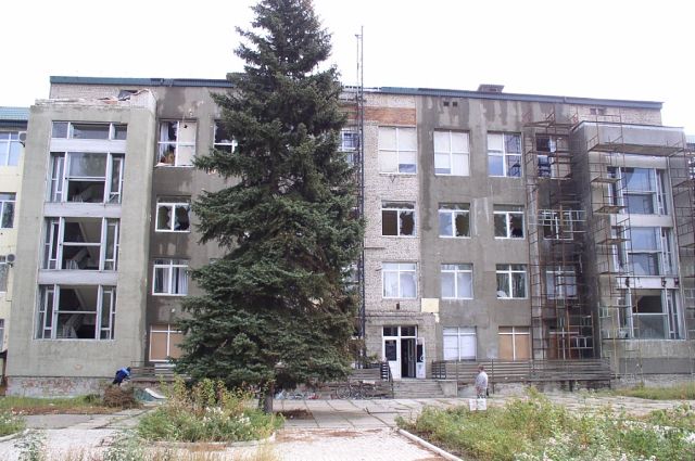 Корпус №1 после боевых действий лета 2014 г.